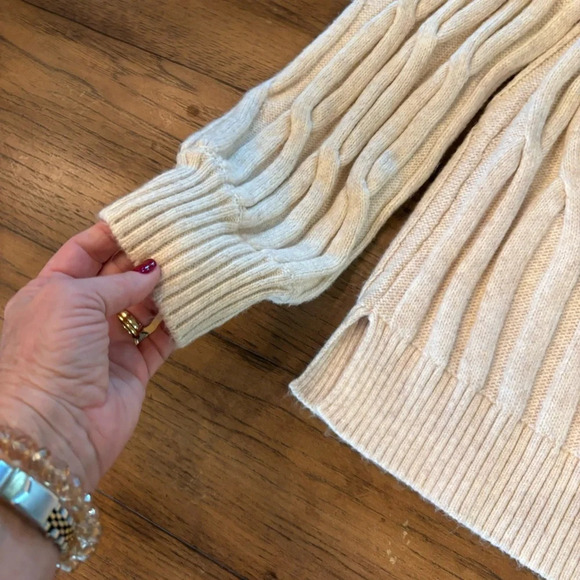 NWT Crown & Ivy Chunky Mock Turtleneck Sweater in Heather Oat,XL,Ski Snow Vacay - Picture 3 of 9